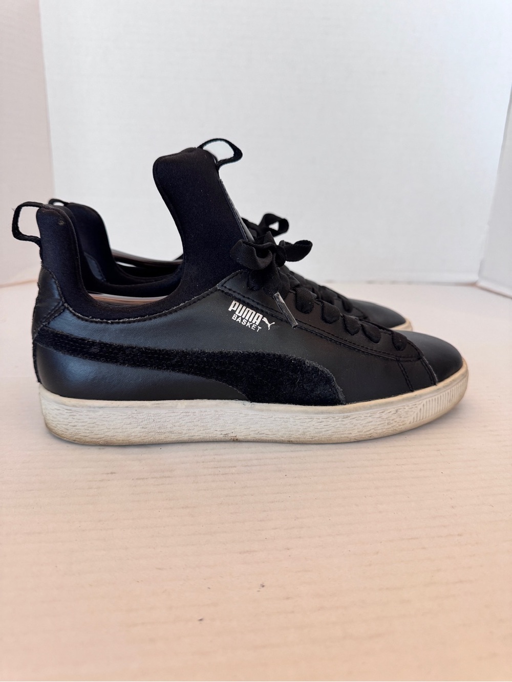 Puma Women's Size 7 Basket Fierce Sneakers Puma Black White Streetwear Shoes
